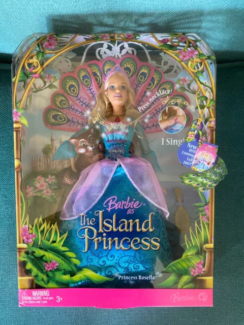 NIB 2007 Mattel Barbie As The Island Princess #K8103 Rosella Doll