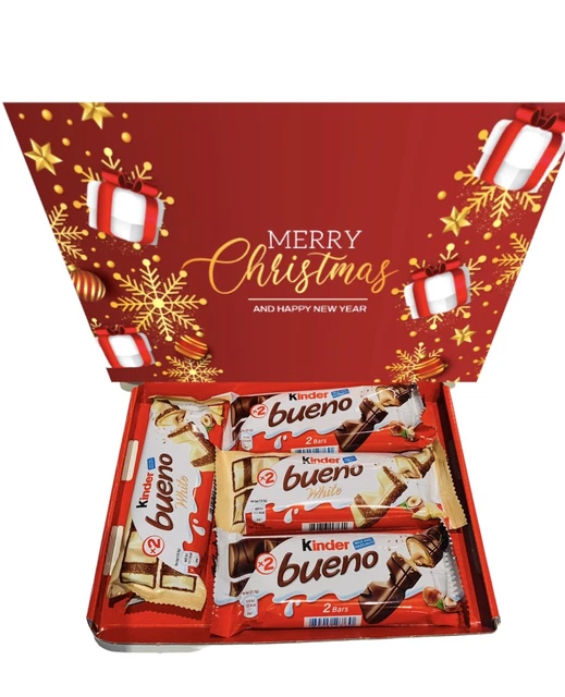 KINDER BUENO MILK Chocolate Bars Christmas Gift Box Hamper Xmas Present