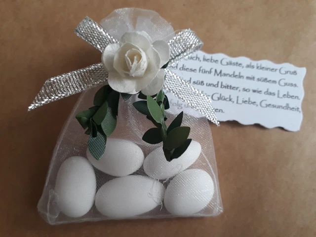 GASTGESCHENKE MANDELN HOCHZEIT Taufe Kommunion Konfirmation Tischdeko