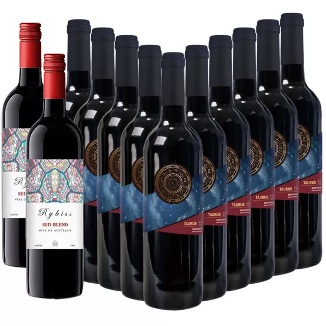 12 Bottle MIXED Taurus Shiraz Red Blend 750ml Red Wine South Australia Vineyards