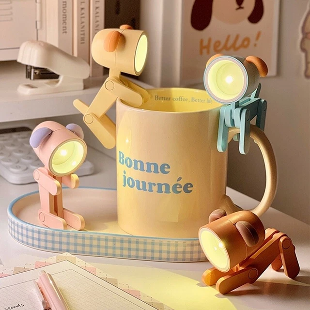 Lámpara de mesa regalo luz nocturna lámpara de cabecera perro mascota soporte móvil ajustable
