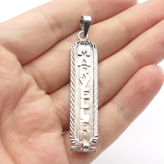 925 Sterling Silver Vintage "Maryellen" Personalized Egyptian Cartouche Pendant 925 Sterling Silver Vintage "Maryellen" Personalized Egyptian Cartouche Pendant