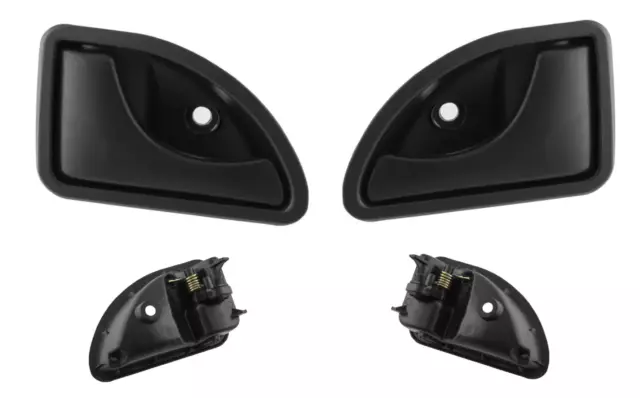 RENAULT KANGOO TWINGO 2x MANIGLIA PORTA INTERNA DESTRA DX SINISTRA SX SET NERO