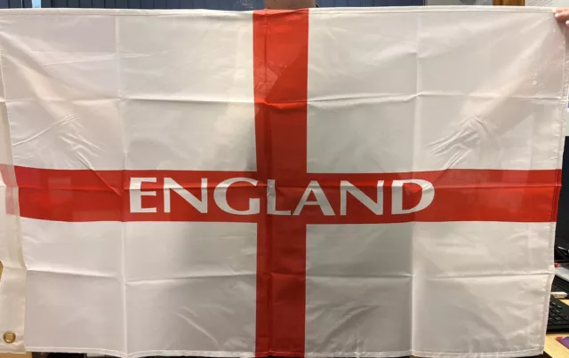 ENGLAND FLAG FOOTBALL ST GEORGE CROSS NATIONAL BARGAIN WORLD CUP 2022 3ft x 2ft