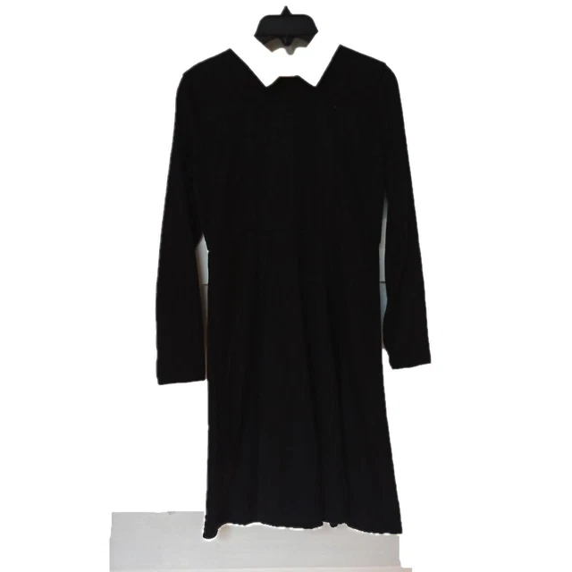Abito midik bambina BesserBay bambini colletto Peter Pan nero costume manica lunga abito