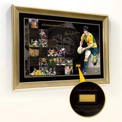 Stephen Larkham Hand Signed Piece Of The Action Wallabies Print Eales World Cup