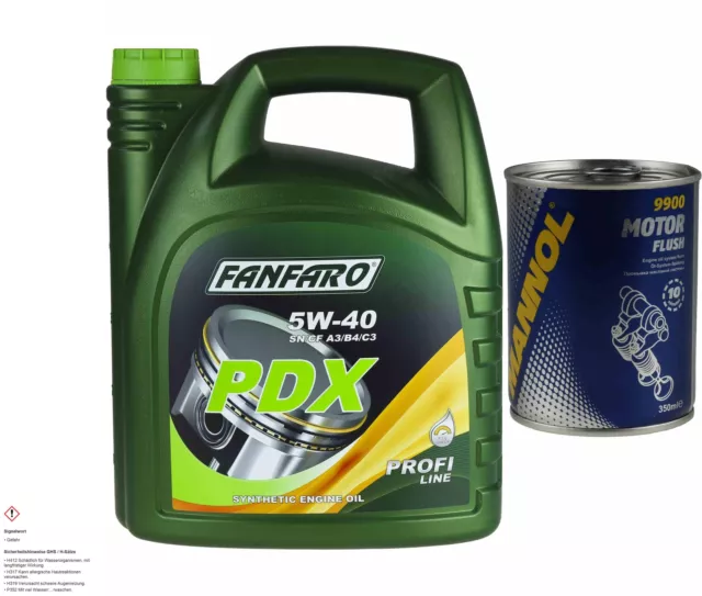 5L FANFARO aceite motor Pdx 5W-40 Api Sn / Sm / Cf de Engine Oil Flush