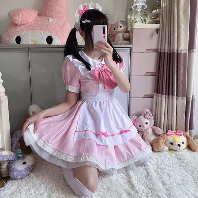 ANIME WOMEN GIRL Cute Kawaii Skirt Sweet Lolita Cat Print Suspender Dress  Skirt $18.50 - PicClick