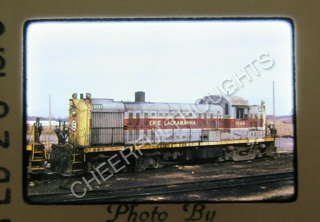Original '76 Kodachrome Slide EL Erie Lackawanna 1044 RS3 Harding, OH    30R34