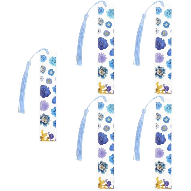 5 un. marcadores de epoxi borlas flores - marcadores portátil flor seca