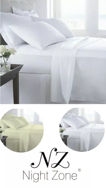 Fitted Sheet 400 Thread Count Egyptian Cotton Sateen 40cm Extra Deep Bed Sheet