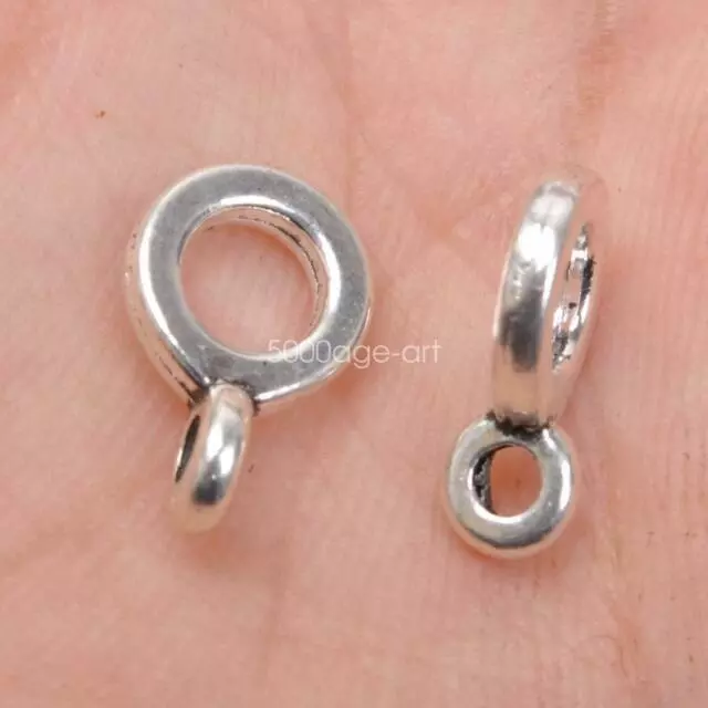 50 un. conector de fianza colgante de fianzas de plata tibetana 8,5x13 mm