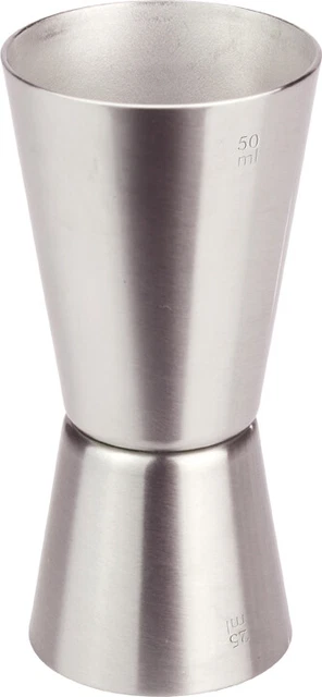 Barmaß Bar Jigger Cocktailmaß Meßbecher 2,5 / 5 cl Edelstahl Ø 4 x 8,5 cm