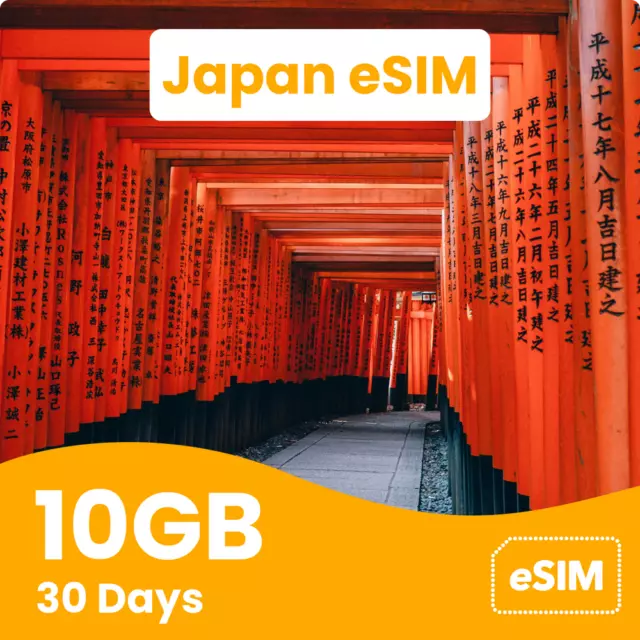 Japan E-Sim | 10GB 30 Days | Instant Delivery