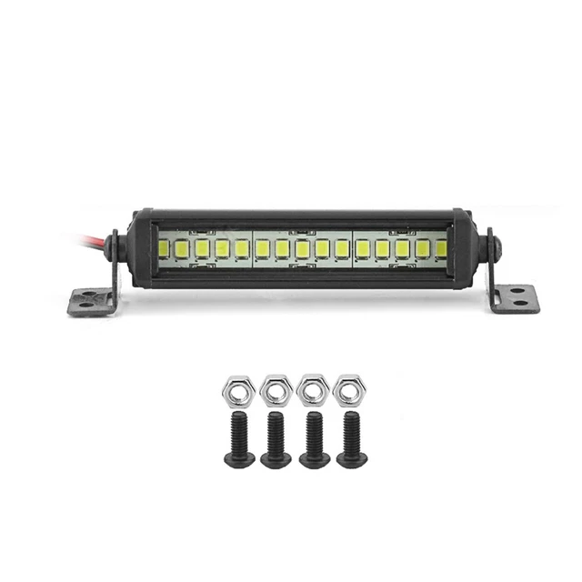 Barre lumineuse LED pour voiture télécommandée, 4 LED, lampe de toit, accessoire pour voiture Axial SCX10 -4 RC (blanc