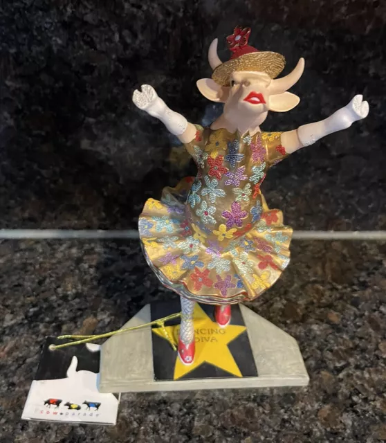 Cow Parade “Dancing Diva” Hand Numbered  60561  ~ Vintage 2001 Retired # 9132