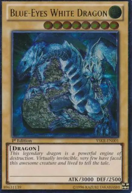 1X NM Ultimate Rare - Blue-Eyes White Dragon - YSKR-EN001 1st Edition - yugioh