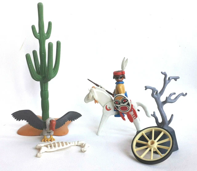 Playmobil Cheval Indien Western - Ensemble Vintage Far West Cow-boy, Occasion Bon état