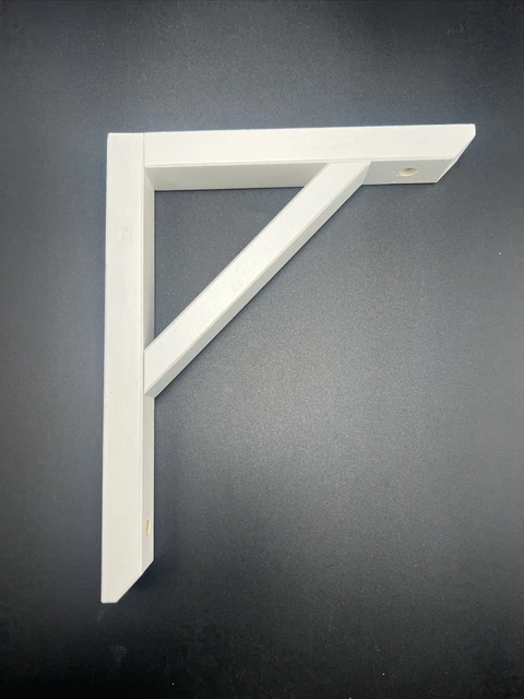 SANDSHULT Brackets 7x8 3/4" Wall Shelf Support Solid Wood White
