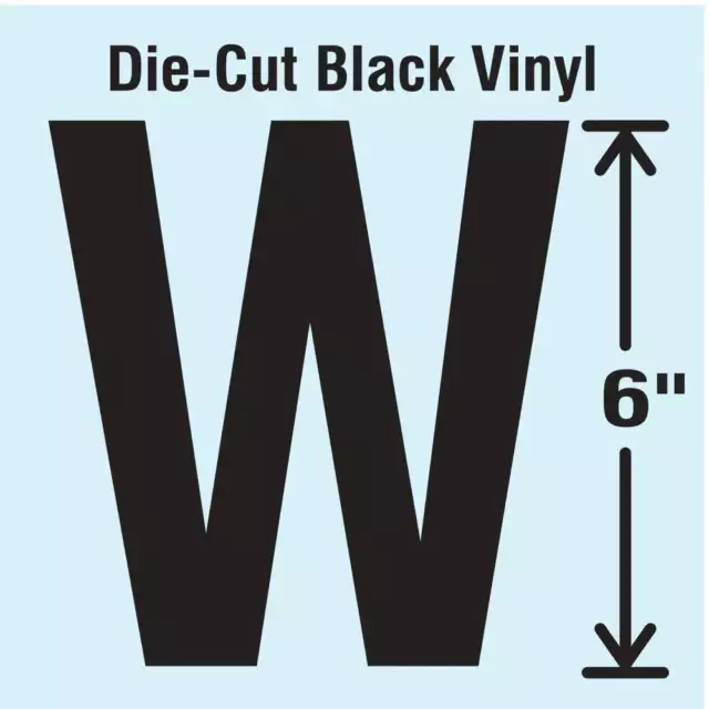 STRANCO INC DBV-SINGLE-6-W Die Cut Letter Label,W