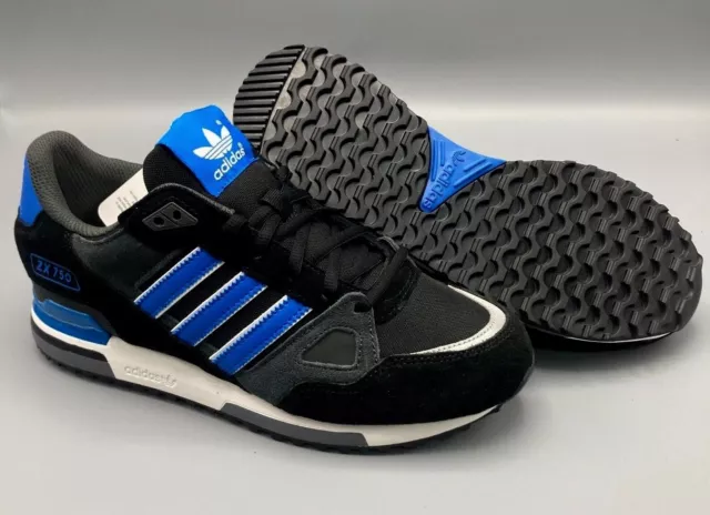 adidas ZX 750 Originals chaussures baskets homme UK taille 7 - 12 M18261 noir/bleu 3