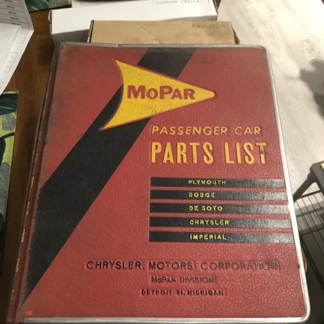 Original 1960 Mopar Chrysler Dodge Plymouth Car Parts List Catalog