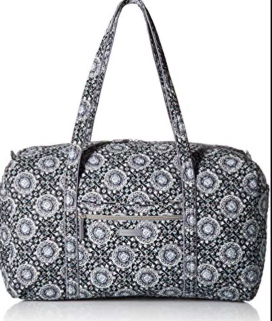 Vera Bradley large travel duffle bag Charcoal Medallion
