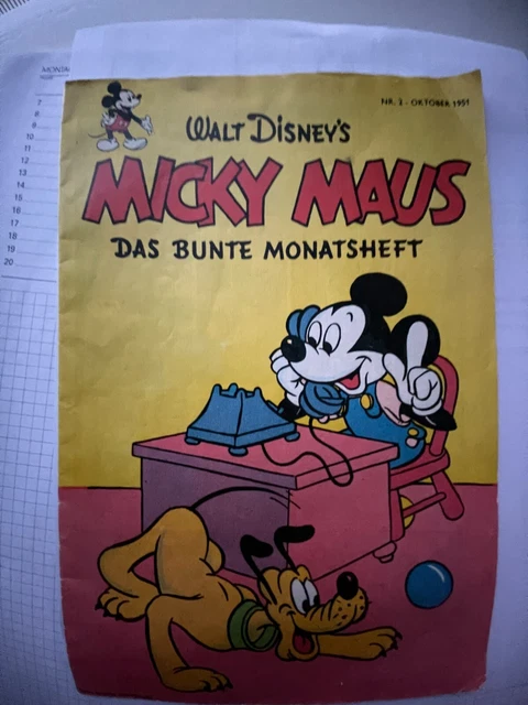 MICKY MAUS   WALT DISNEY`s, Das bunte Monatsheft Nr.2-Oktober 1951