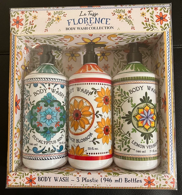 NEW LA TASSE 3 x 946mL Florence Body Wash Premium Collection Luxurious
