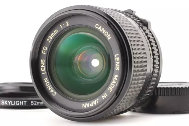 [Exc+5] Nuevo lente gran angular Canon FD NFD 28 mm f/2 MF para AE-1 A-1 F-1 de JAPÓN