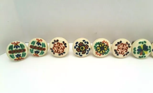 Vintage House Ceramic Porcelain Drawer Cabinet Pull Knobs Set of 15 Mixed Lot