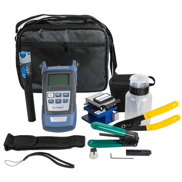 High Quality Fiber Optic FTTH Tool Kit with Cleaver Power Meter  5km Range