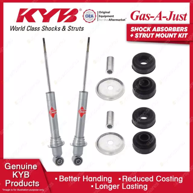 2x Rear KYB Shock Absorbers + Strut Mount Kit for Mazda MX-5 NC LFDE 05-15