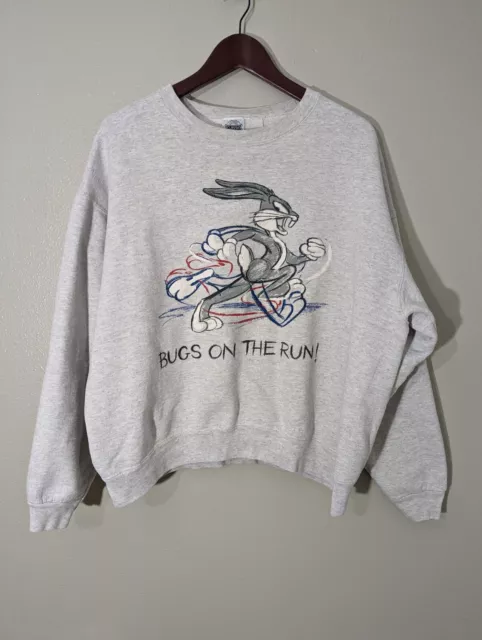 VTG Looney Tunes Classic Bugs Bunny Sweatshirt Size XL - Distressed