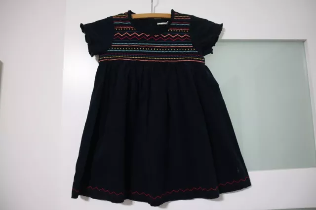 Jack & Milly navy lightweight cord dress size 2