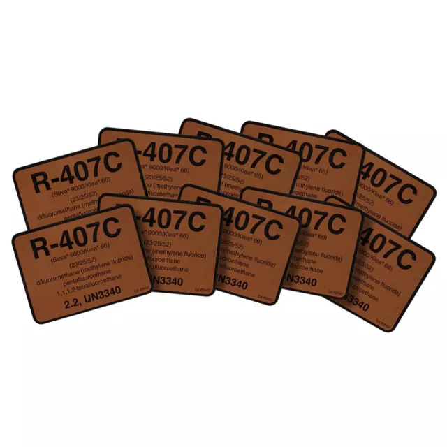R-407C / R407C Label # 04407 , Pack of (10)