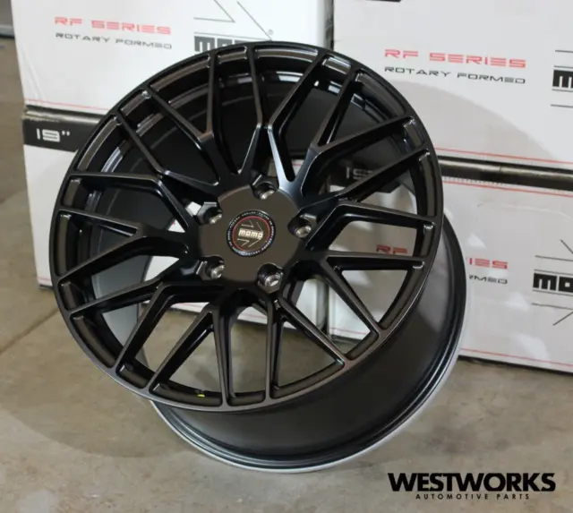 19" MOMO Catania Wheel Set fit BMW 325i 328i 330i 335i 19x8.5 19x9.5 Black 5x120