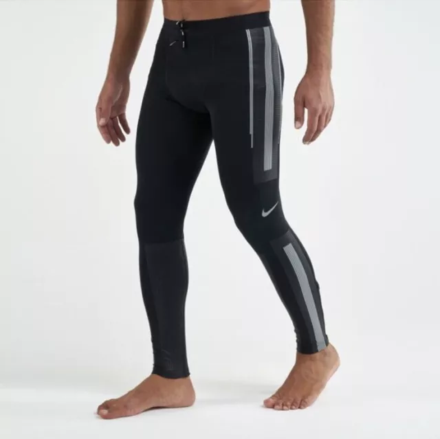 Nike Mobility Running Tights Training Tights Football Gym Dri-Fit Ankle  Zips