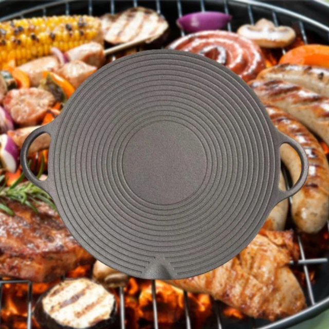 Plaque De Cuisson Ronde En Fonte 45cm Avec Pieds - Pour Barbecue, Camping, Jardin - 6