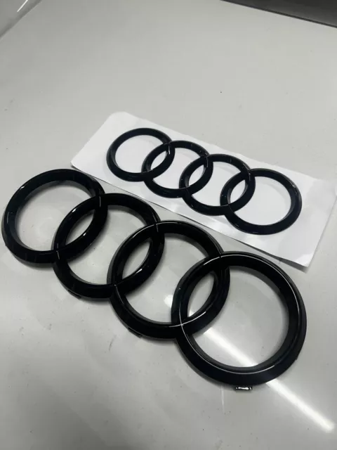 GENUINE AUDI FRONT Four Rings Black Badge - A1,A3,A4,A5,A6,A7,RS3