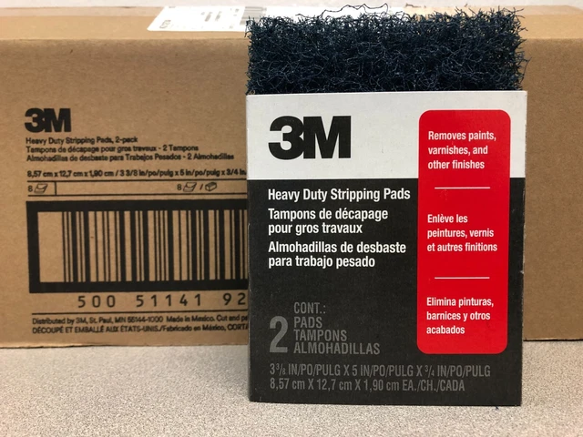3M 10111MASS 5 in. L X 3-1/2" W X 1/2" Coarse Heavy Duty Stripping Pad Lot of 16