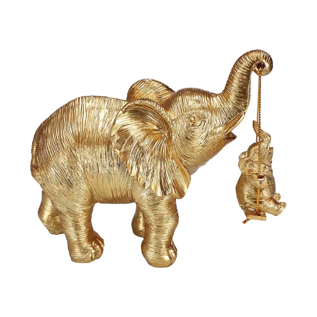 Resin Table Elephant Statue Figurine Office Mom Gifts Home Decor Living Room