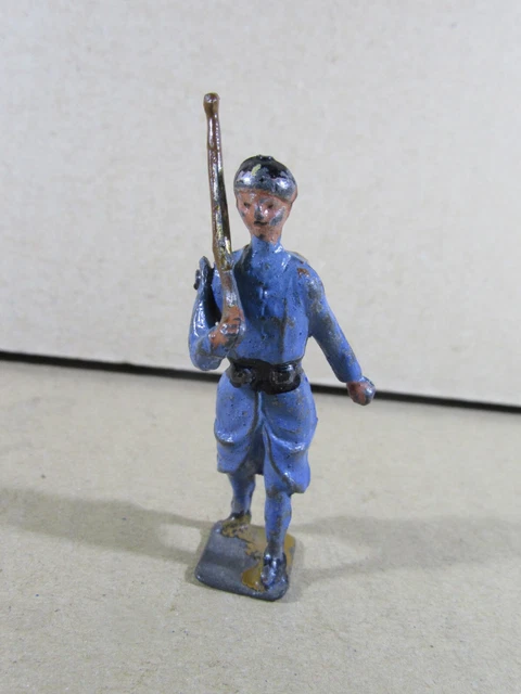 Jouet Ancien Soldat En Plomb - SR Rivollet Simon Side Car Harley Davidson WW1