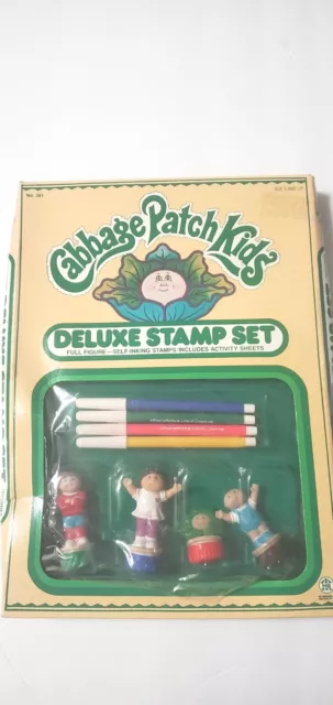 New Vintage 1984 Cabbage Patch Kids Self Inking Deluxe Stamp Set   *Please Read*