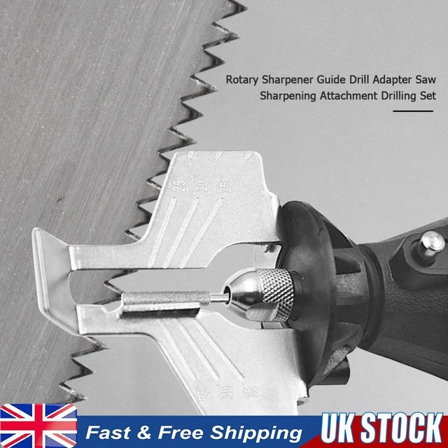 CHAINSAW SHARPENING ROTARY Tool Chain Saw Sharpener Guide Drill Adapter ...