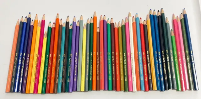 Lote de 48 lápices de colores acuarela COROT arte dibujo artista variedad acuarela