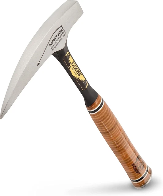 Estwing Special Edition Rock Pick - 22 Oz Geological Hammer with Pointed Tip & G