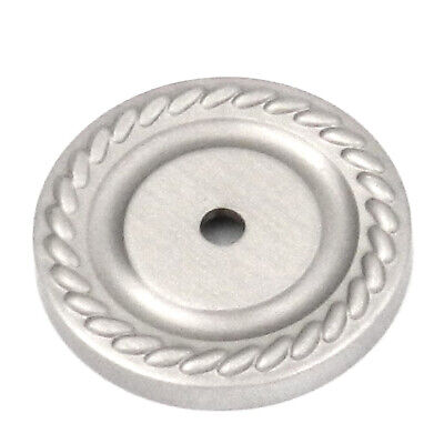 Hickory Hardware Satin Nickel Annapolis 1 1/2" Solid Brass Knob Backplate P406