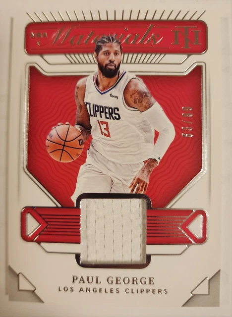 2021-22 National Treasures Paul George NBA Materials GU Jersey Patch /99 Sp