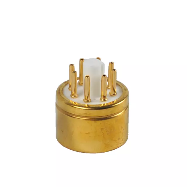 1pc Ceramic Tube Base 8 Pin Socket Gold Plated EL34 6N8P 6SN7 Audio Valve Adapte